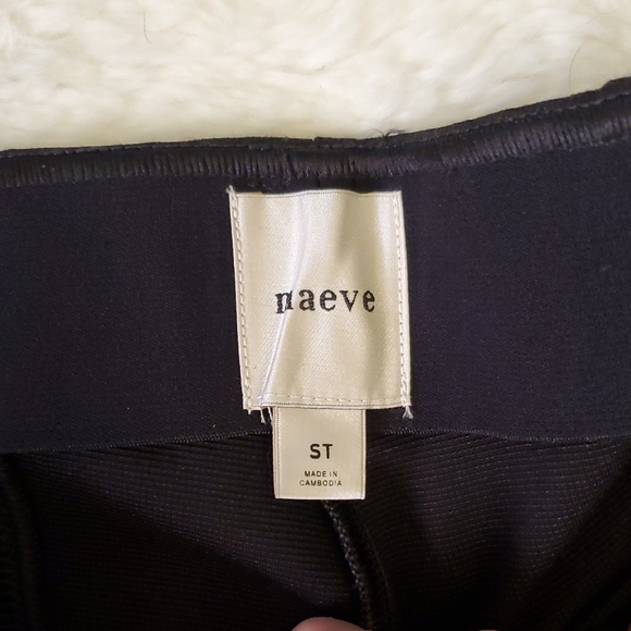 Maeve Black Ponte Knit Pants with Gold Button Detail - Picture 2 of 6